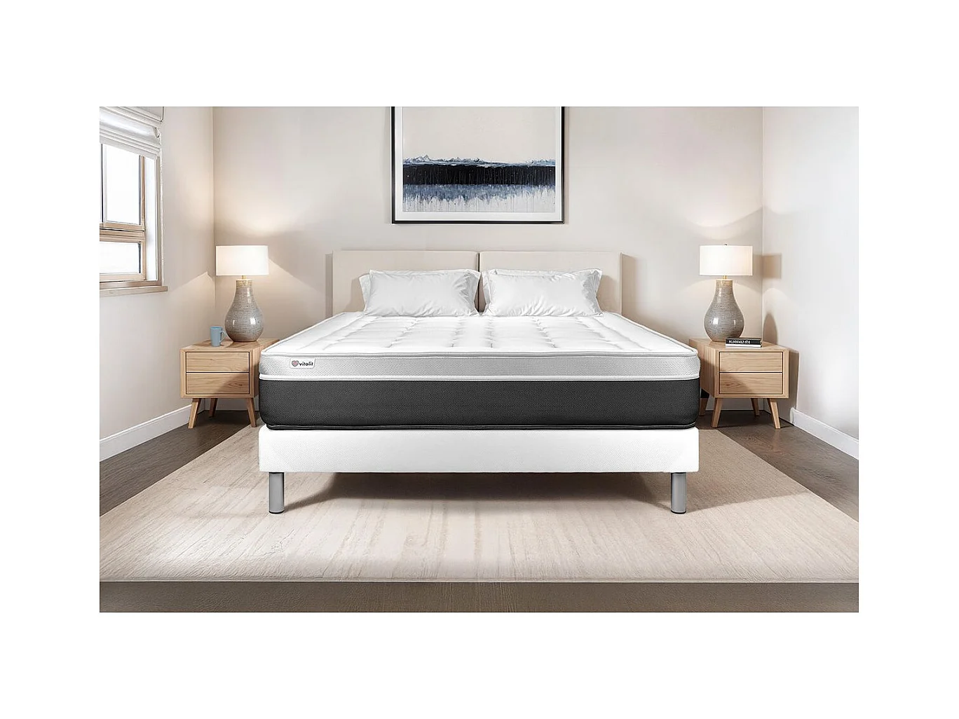 Matras en bodemset 200x200 cm - Vital Soft