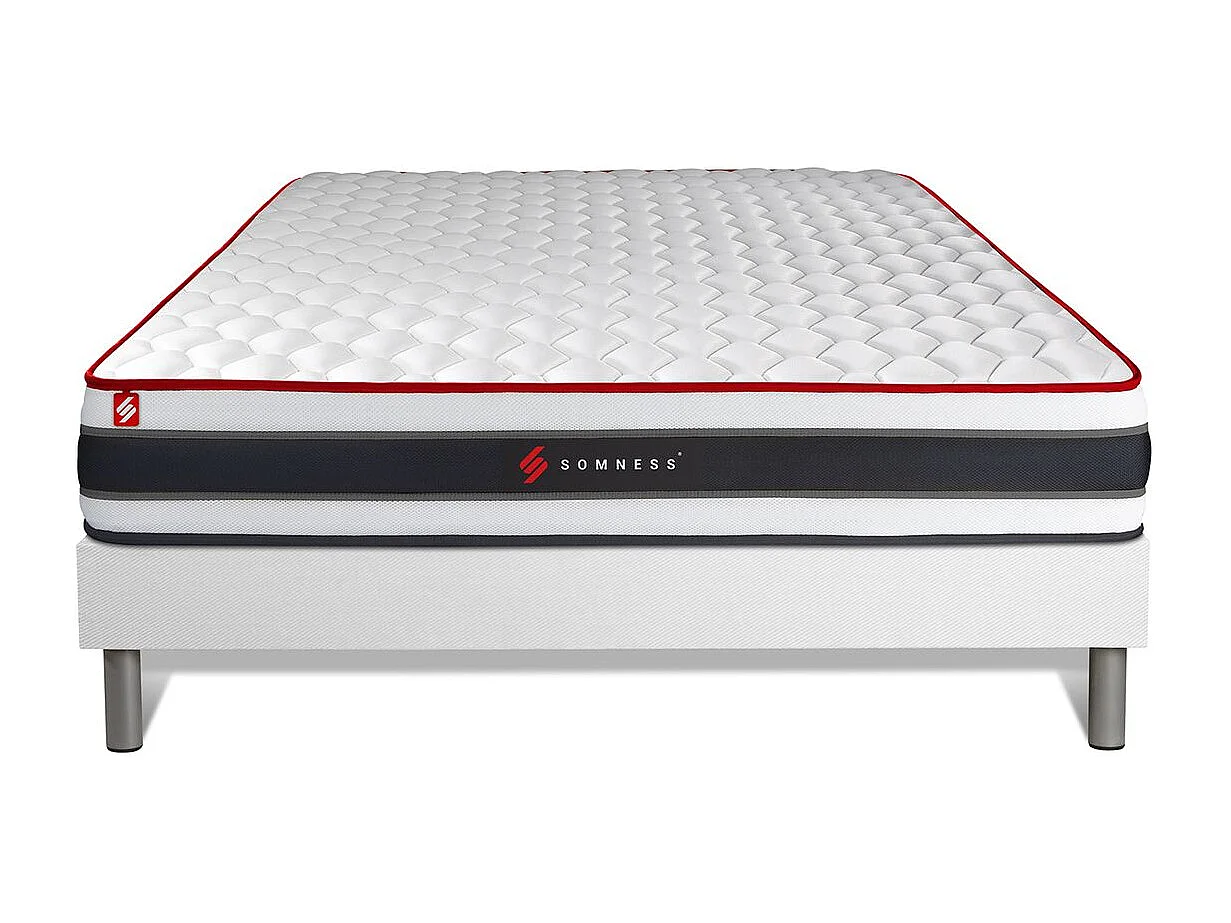 Ensemble sommier + matelas ENERGY ressorts ensachés et mémoire de forme 140x200