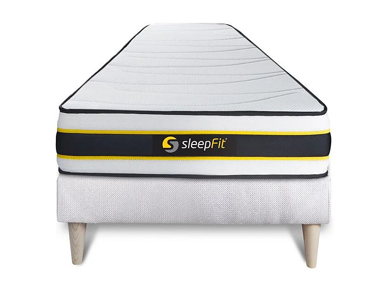 Ensemble sommier + matelas FLEXY ressorts ensachés et mémoire de forme 90x200