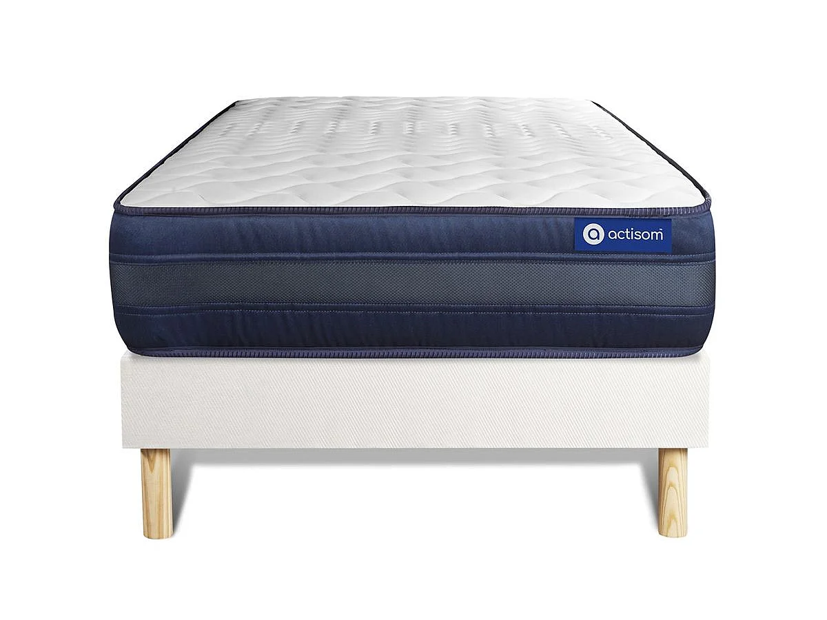 Pack colchón Actimemo tech 90x200cm + Somier multiláminas, espuma viscoelástica, 5 zonas de confort