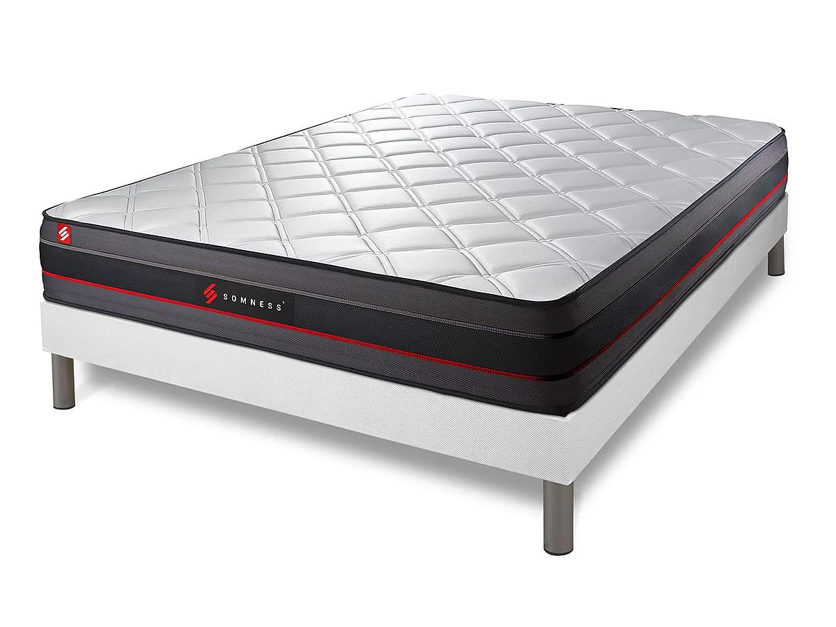 Ensemble 180x200 matelas REGEN à mémoire de forme + sommier kit blanc