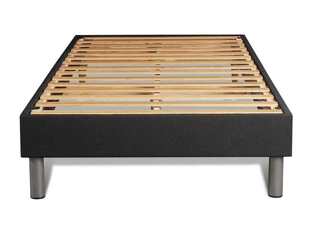 Ensemble 90x200 matelas BOOST ressorts ensachés et mémoire de forme + sommier kit noir