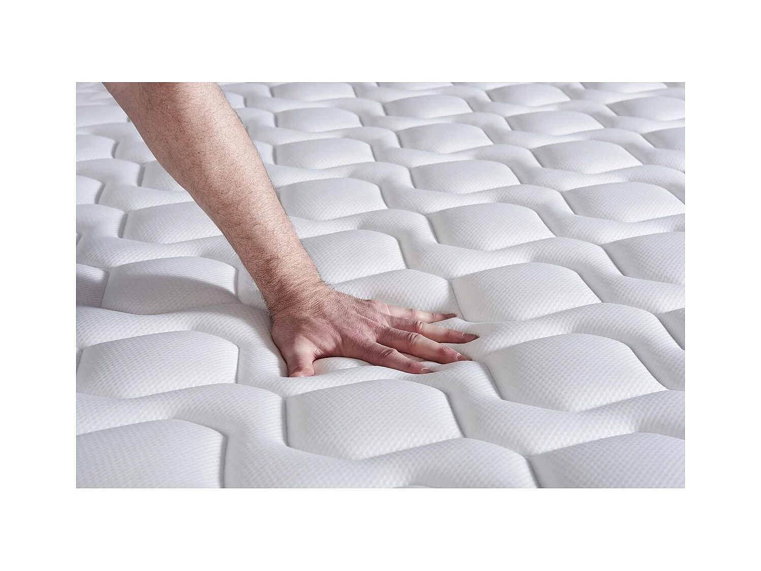 Ensemble matelas Ressorts ensachés+Mémoire de forme ACTIFLEX MAX 140x190 cm Maxi épaisseur 7zones confort + sommier KIT blanc