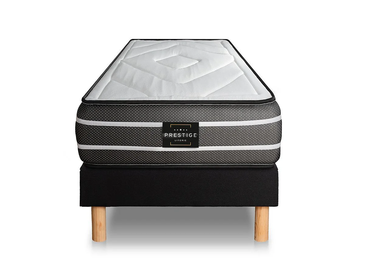 Ensemble Exclusive 90 x 190 cm sommier noir