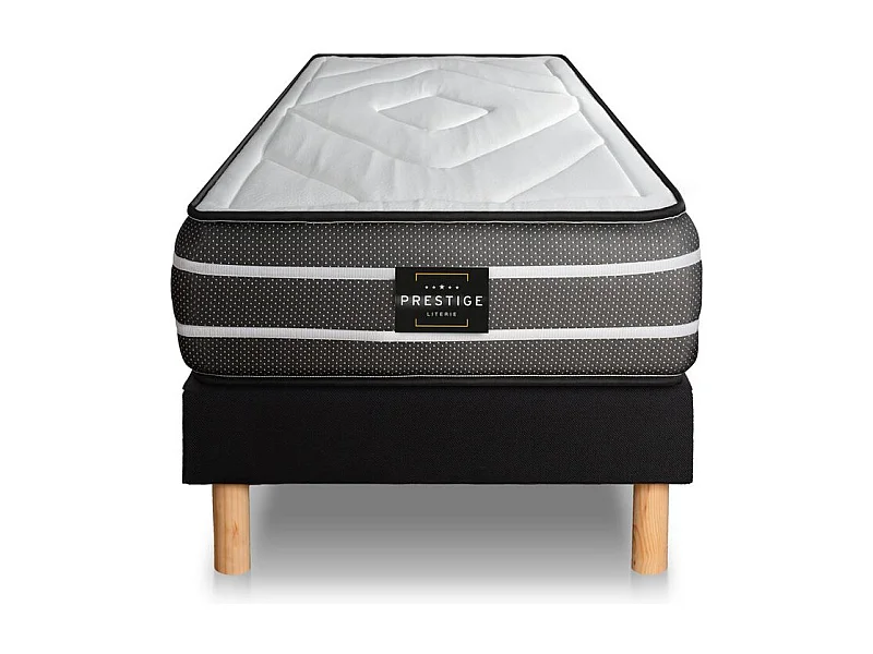 Ensemble Exclusive 90 x 190 cm sommier noir