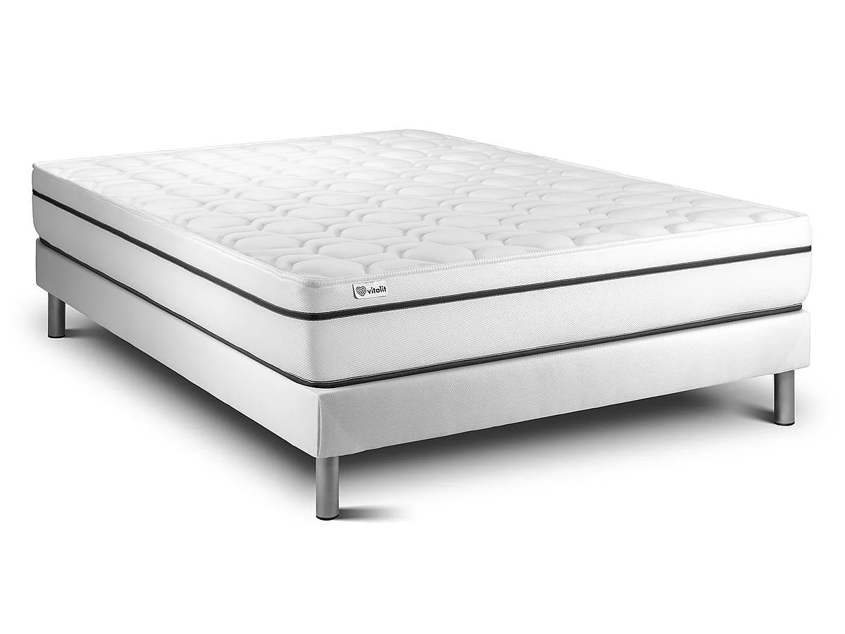 Ensemble VITAL SPA 140 x 190 cm sommier Kit blanc