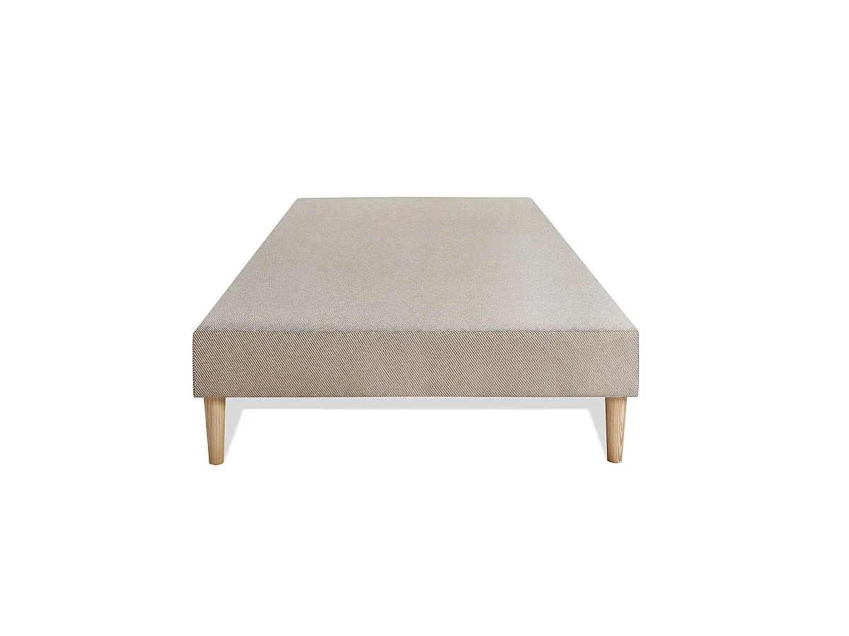 Ensemble LE COSY 90x200cm Mémoire de forme 7 zones de confort - Ep. 30cm + sommier Beige