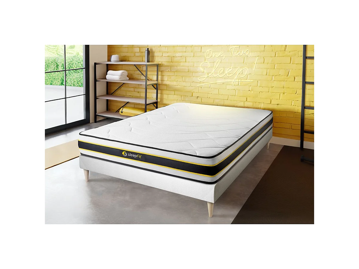 Ensemble 90x200 matelas FLEXY + sommier kit blanc