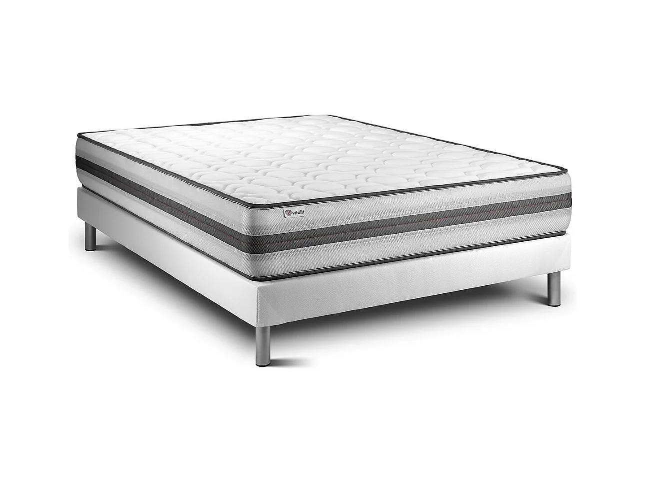 Ensemble VITALPOWER RECOVER 140 x 200 cm sommier Kit blanc