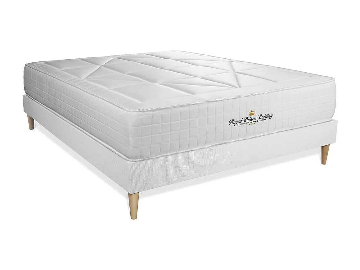 Ensemble matelas ressorts ensachés + mémoire de forme maxi épaisseur Windsor 140x190