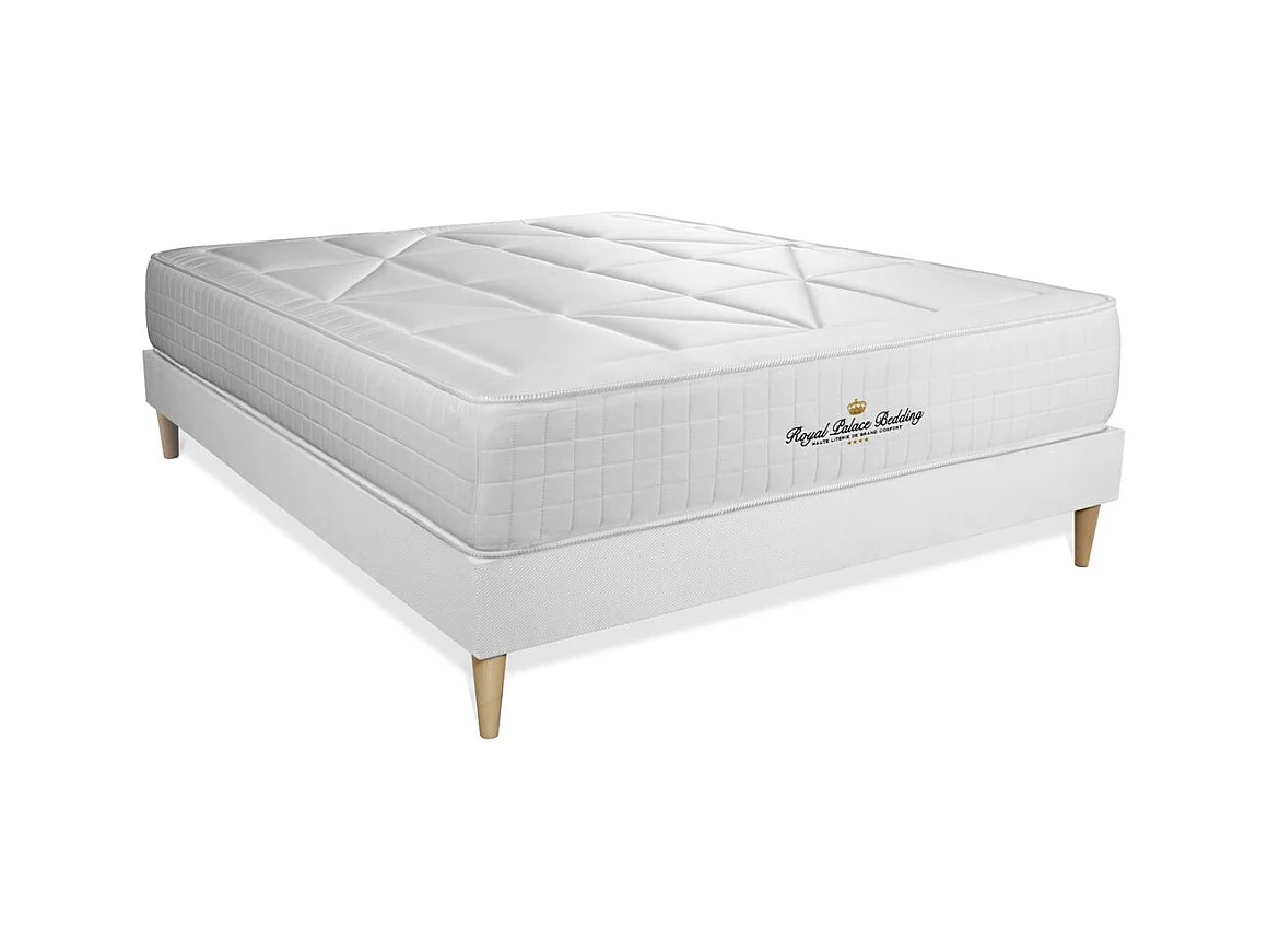 Ensemble matelas ressorts ensachés + mémoire de forme maxi épaisseur Windsor 140x190