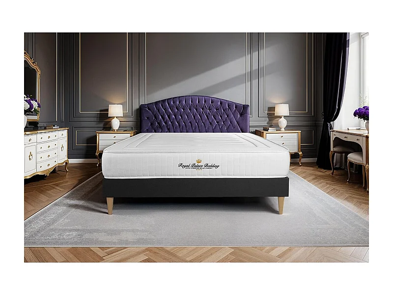 Ensemble matelas à mémoire de forme Nottingham 140x200 sommier KIT noir
