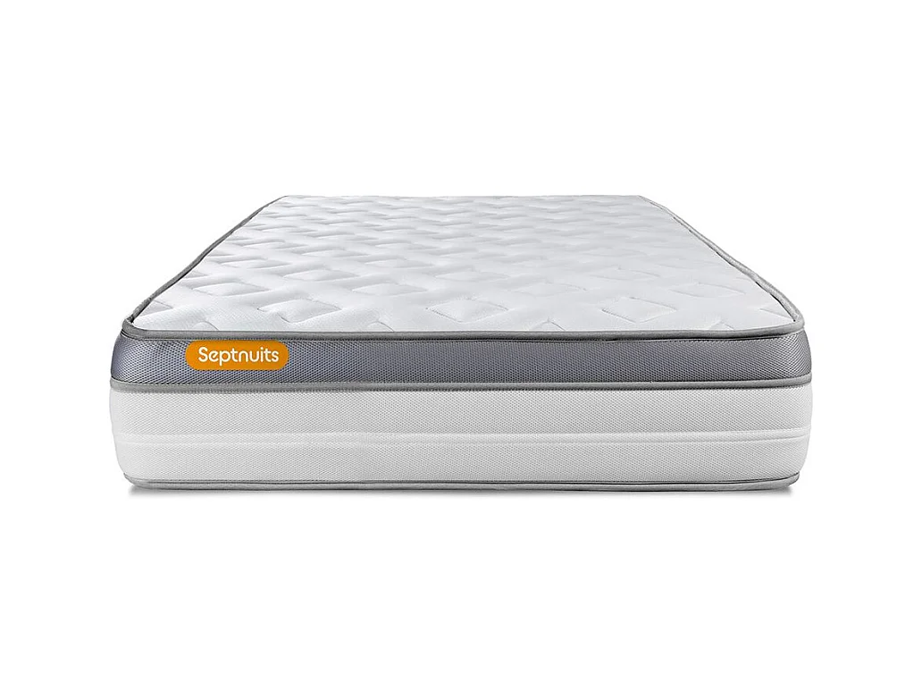 Matelas + sommier 90x200 Memo Zen Mousse à mémoire de forme 5 zones de confort MAXI épaisseur