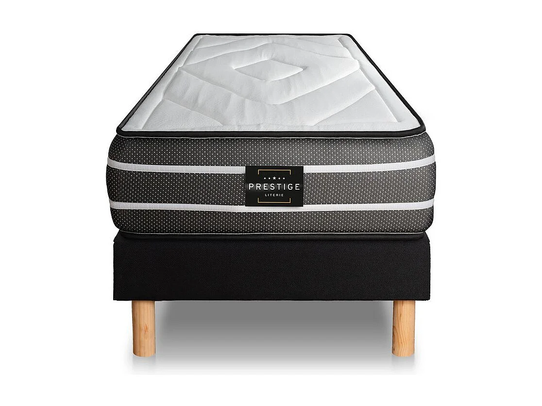 Ensemble Exclusive 90 x 200 cm sommier noir