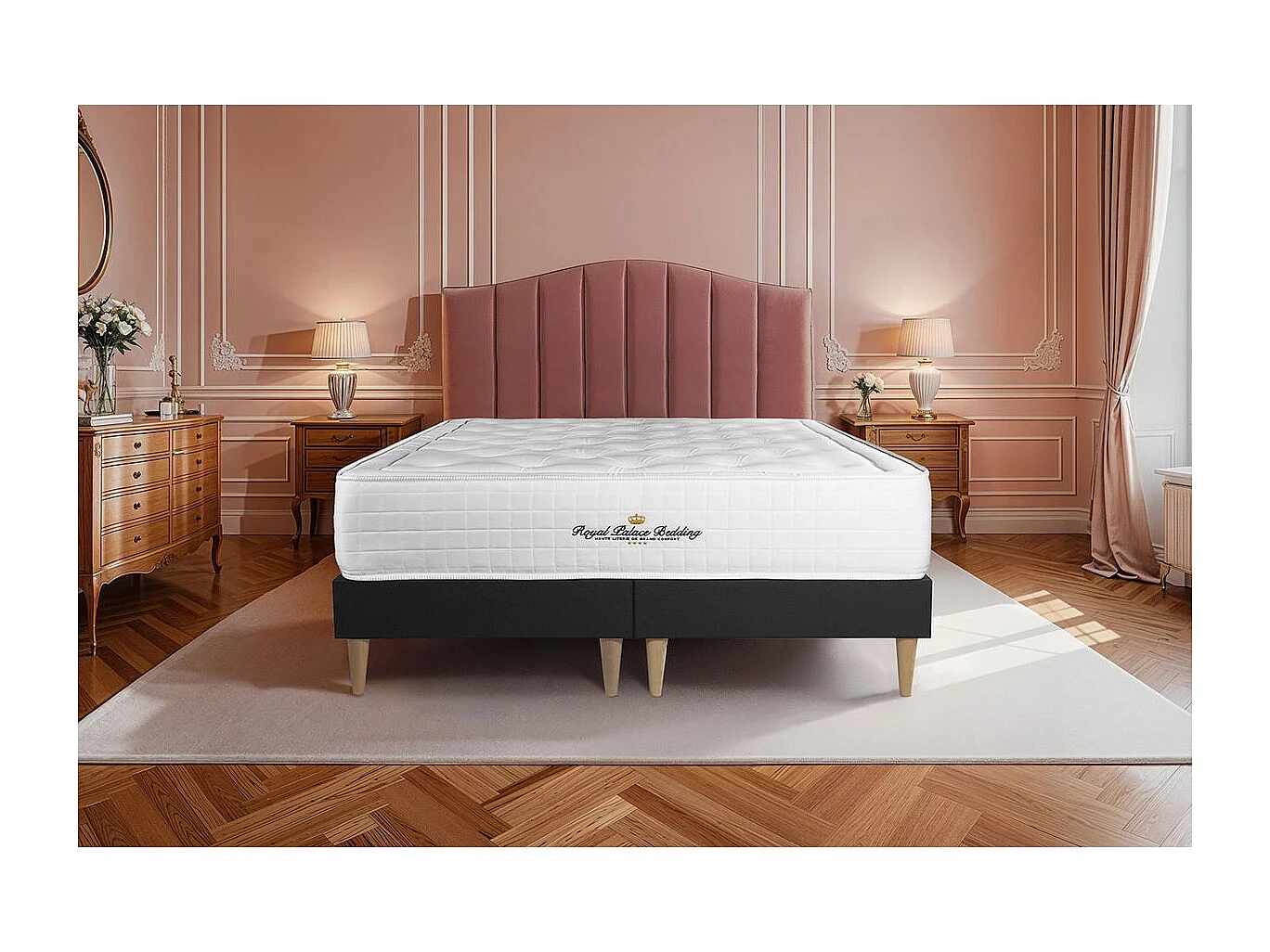 Ensemble matelas à mémoire de forme maxi épaisseur Buckingham 160x200 double sommier