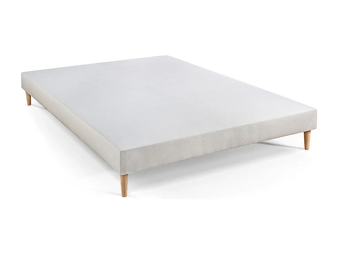 Ensemble LE PAISIBLE 160x200cm Mémoire de forme BioVisco - Ep. 24cm + sommier Blanc