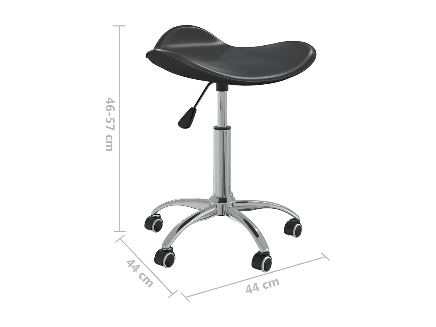 Silla de oficina de cuero sintético negra