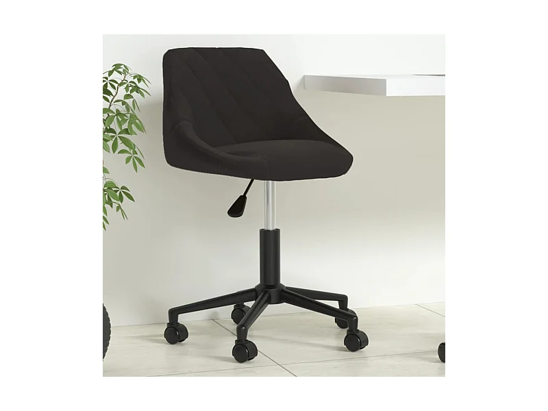 Chaise pivotante de bureau Noir Velours