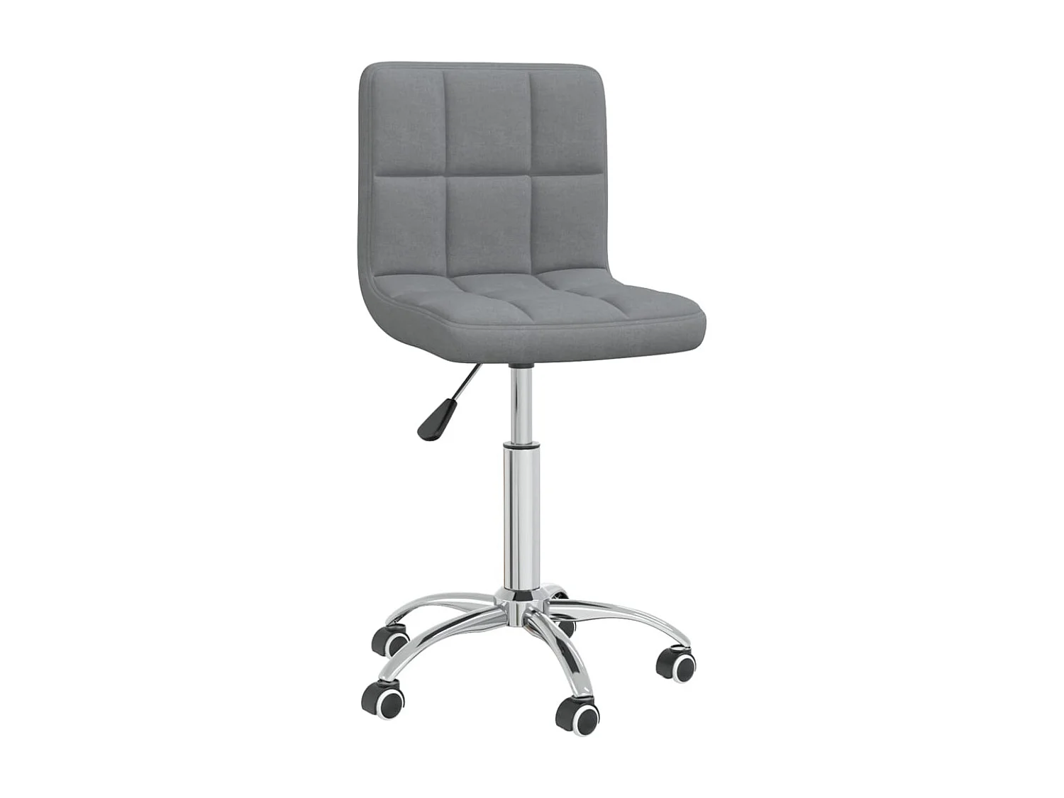 Chaise pivotante de bureau Gris clair Tissu