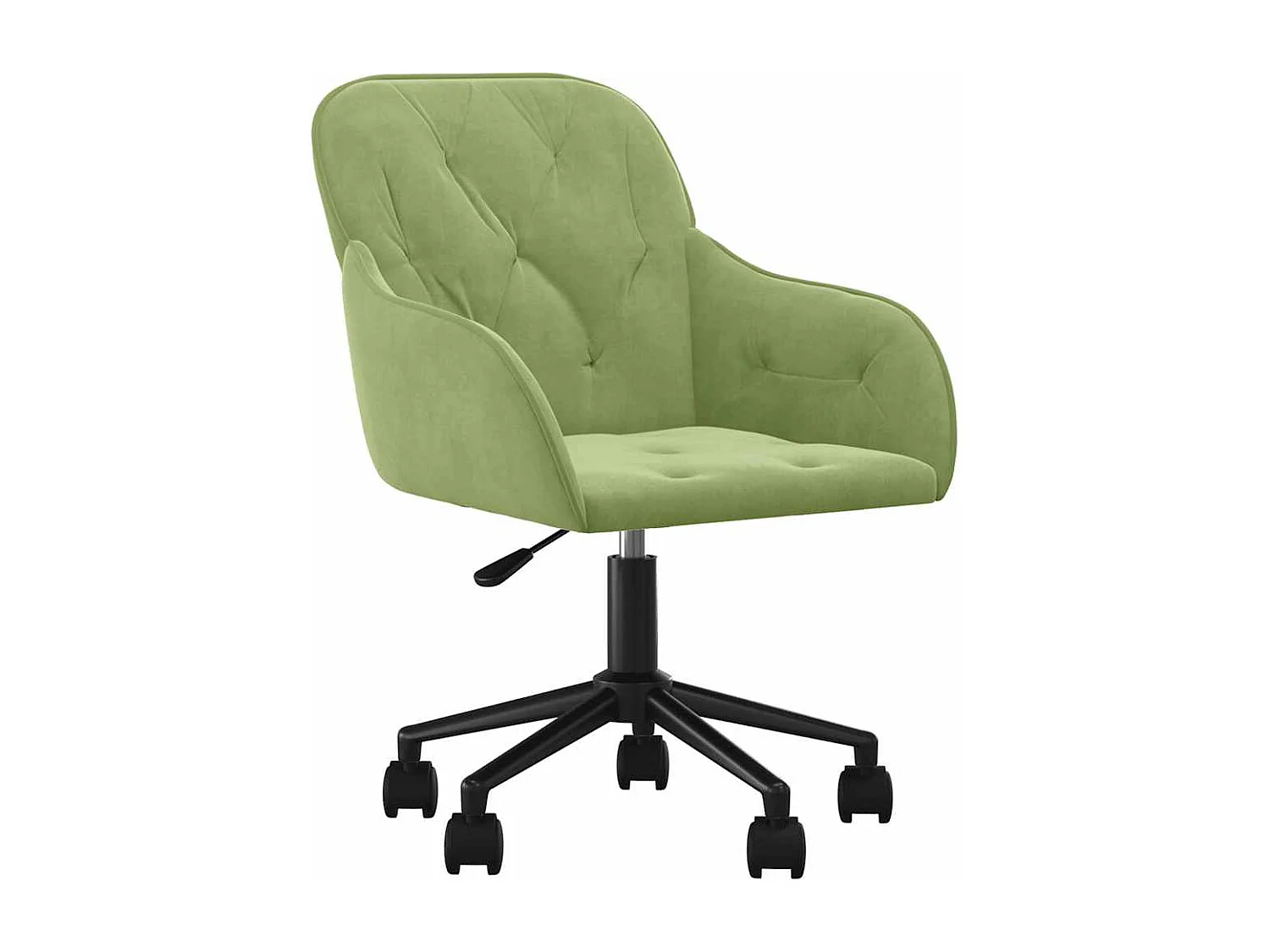 Chaise pivotante de bureau Vert clair Velours