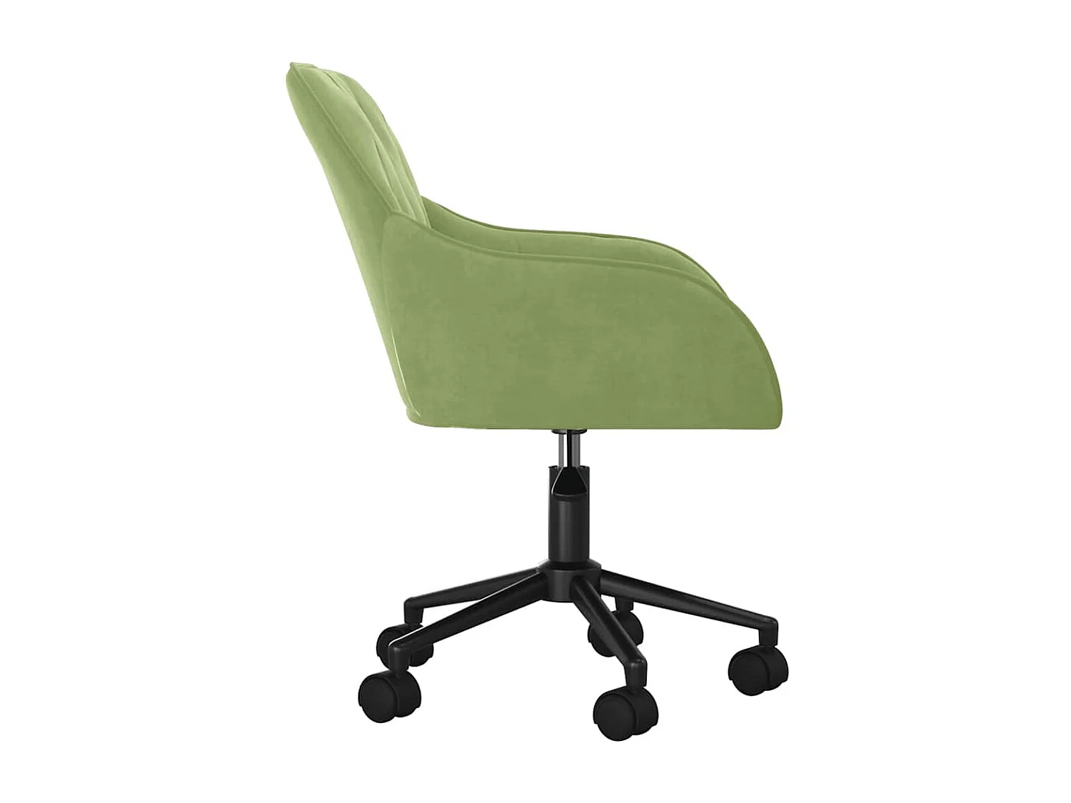 Chaise pivotante de bureau Vert clair Velours