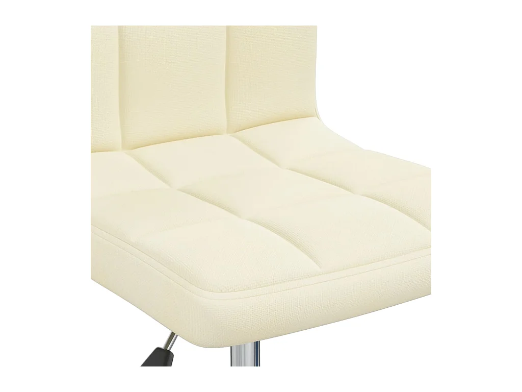 Chaise pivotante de bureau Crème Tissu