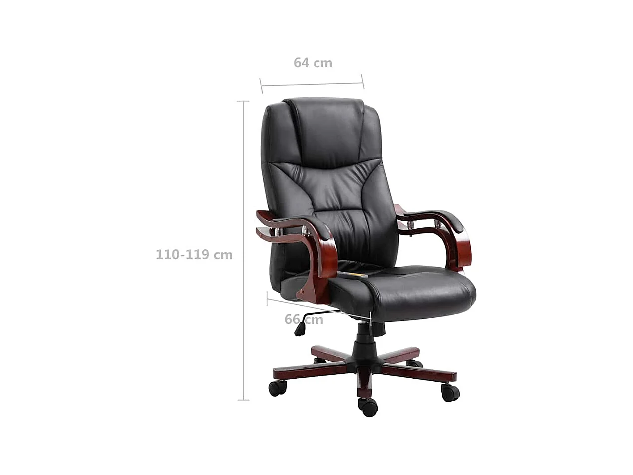 Bürostuhl Schwarz Kunstleder