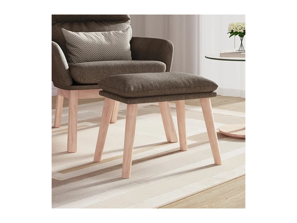 Repose-pied Taupe 45x29,5x35 cm Tissu