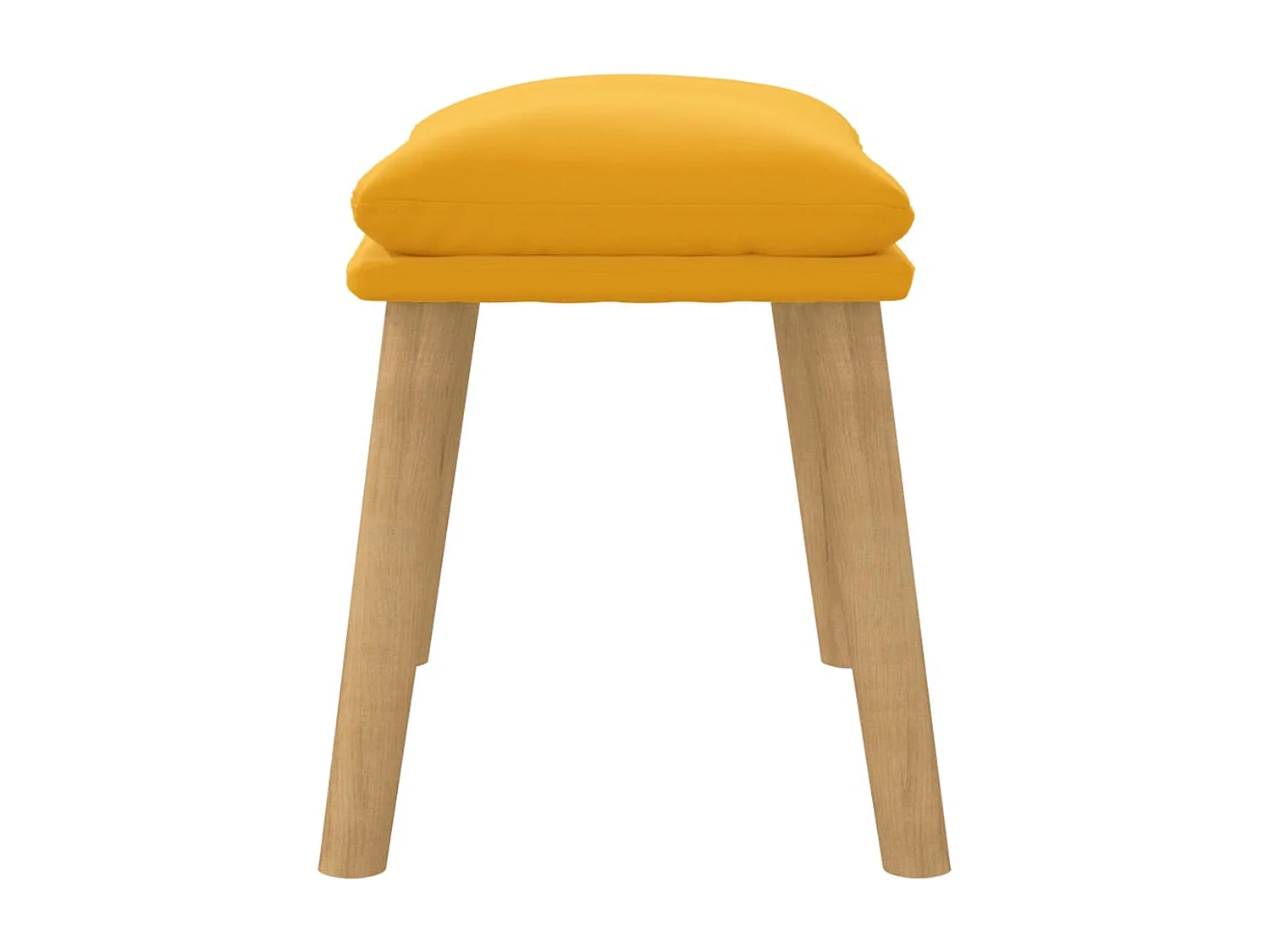 Puf Żółty Gorczyca z Weluru 45x29,5x35 cm Nowoczesny i Wygodny Design