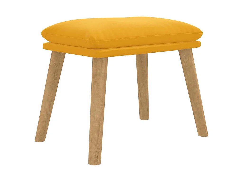 Voetenbank 45x29,5x35 cm fluweel mosterdgeel