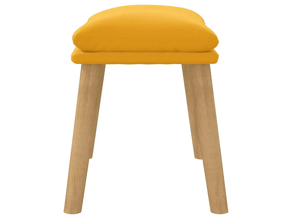 Voetenbank 45x29,5x35 cm fluweel mosterdgeel