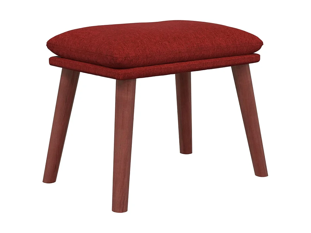 Repose-pied Rouge 45x29,5x35 cm Tissu
