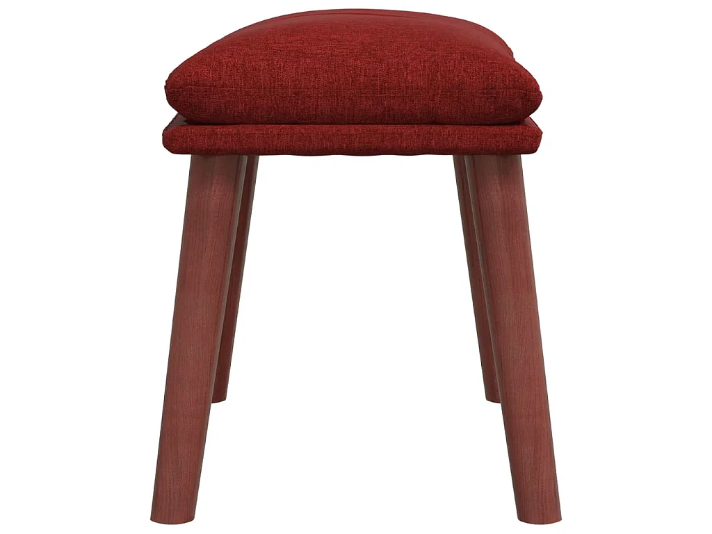 Repose-pied Rouge 45x29,5x35 cm Tissu