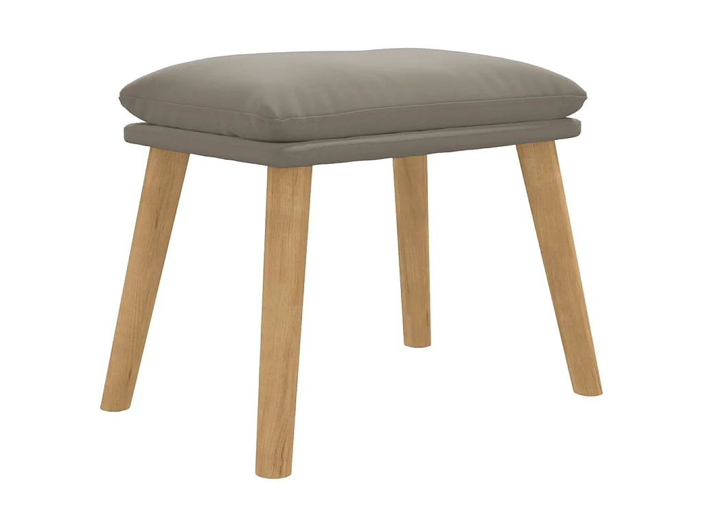 Repose-pied Gris clair 45x29,5x35 cm Velours