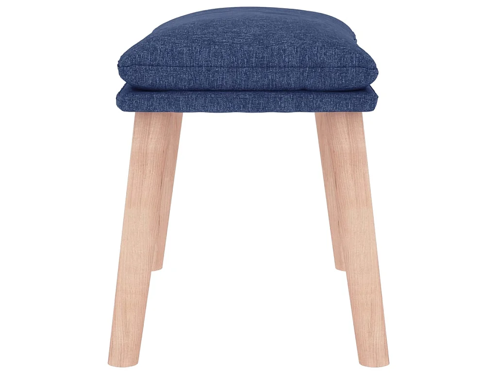 Repose-pied Bleu 45x29,5x35 cm Tissu