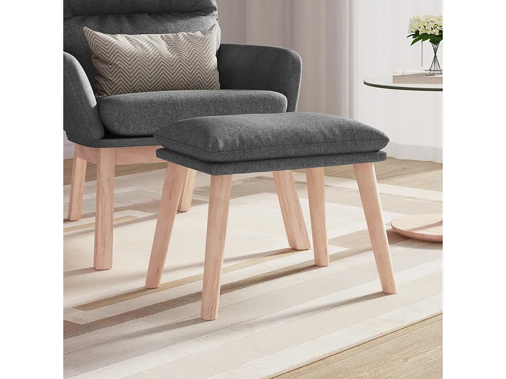 Fußhocker Hellgrau 45x29,5x35 cm Stoff