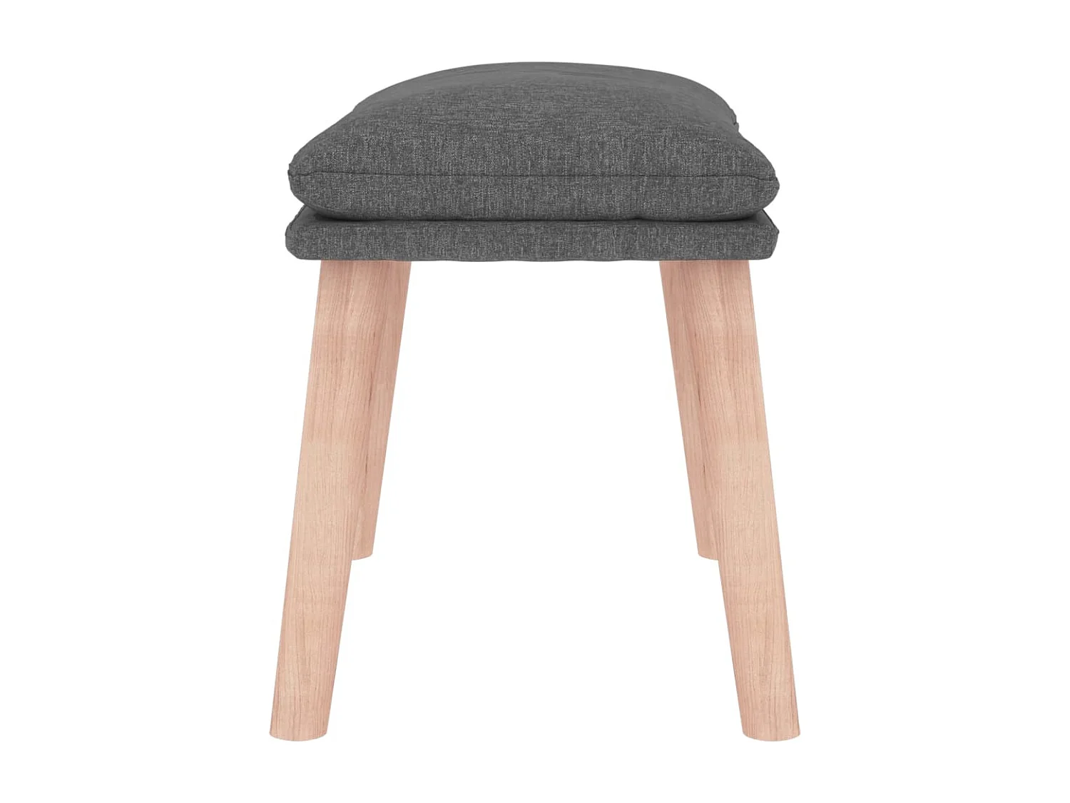 Fußhocker Hellgrau 45x29,5x35 cm Stoff