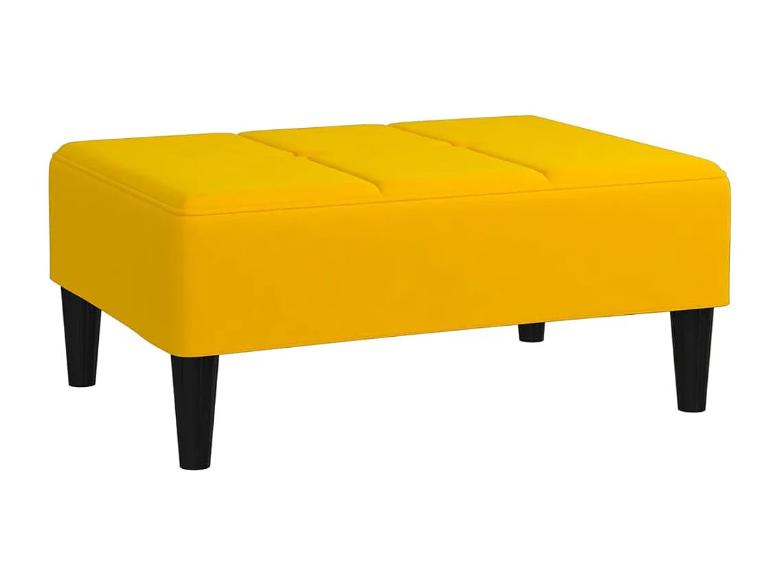 Poggiapiedi Giallo 78x56x32 cm in Velluto