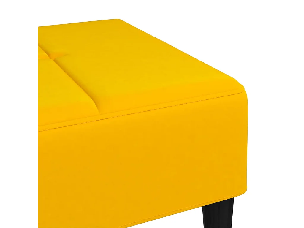 Poggiapiedi Giallo 78x56x32 cm in Velluto