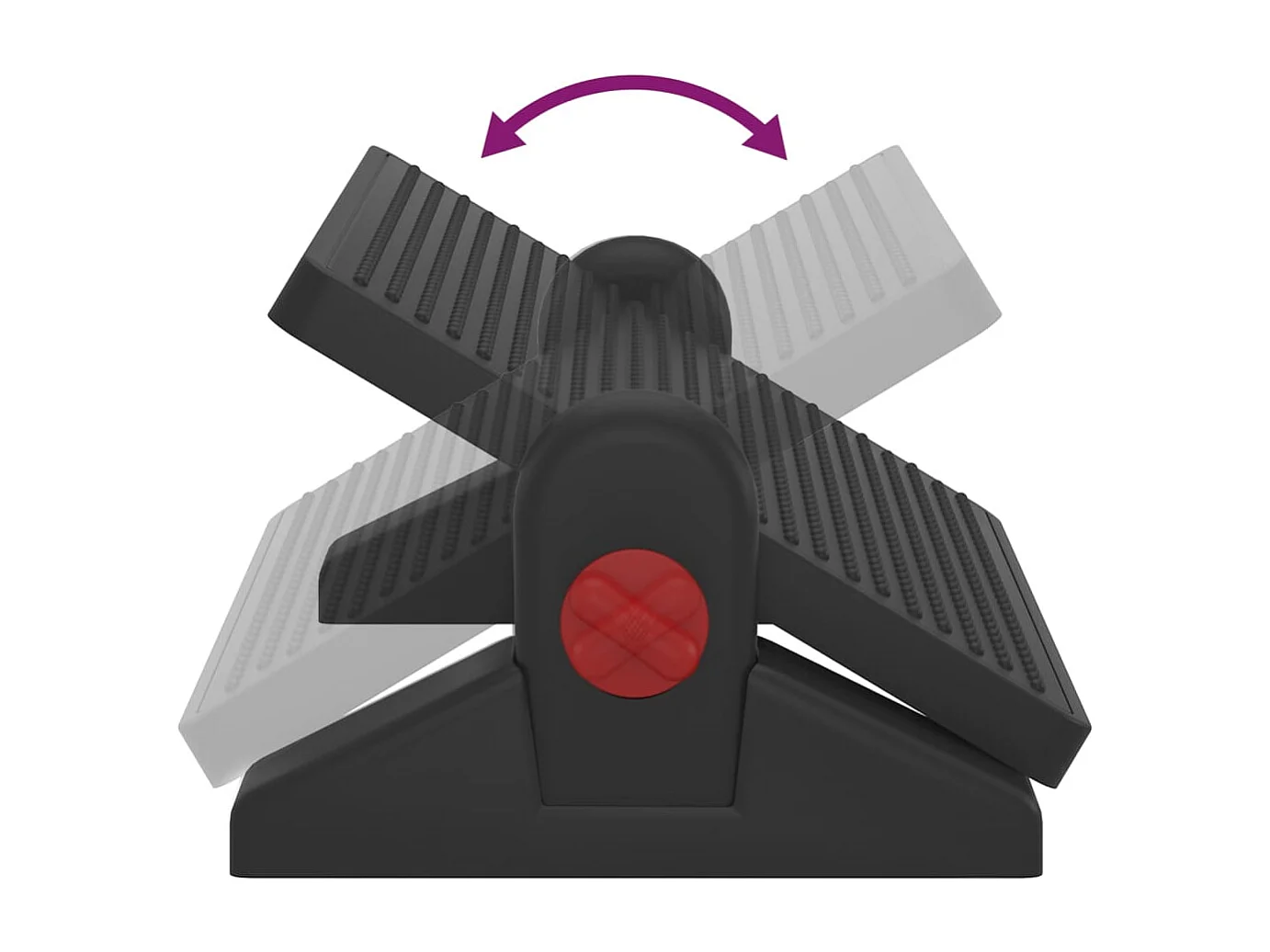 Poggiapiedi Nero 50x30,5x17 cm