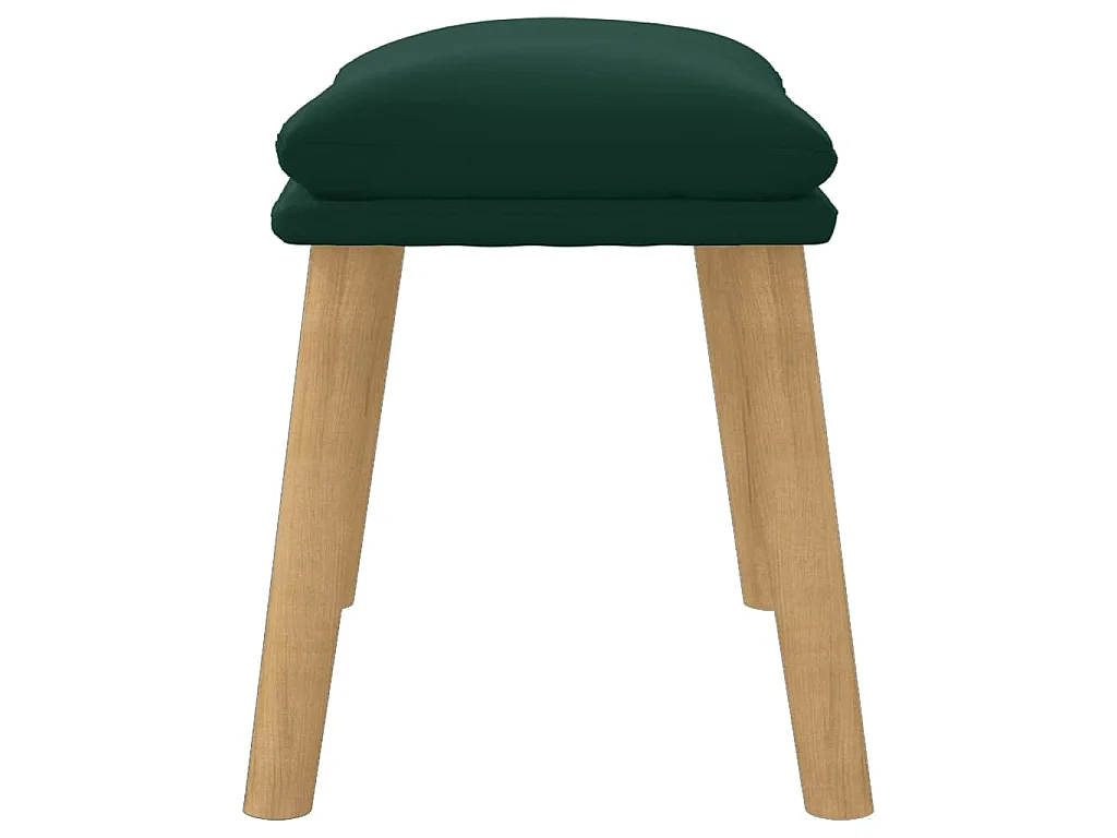 Repose-pied Vert foncé 45x29,5x35 cm Velours