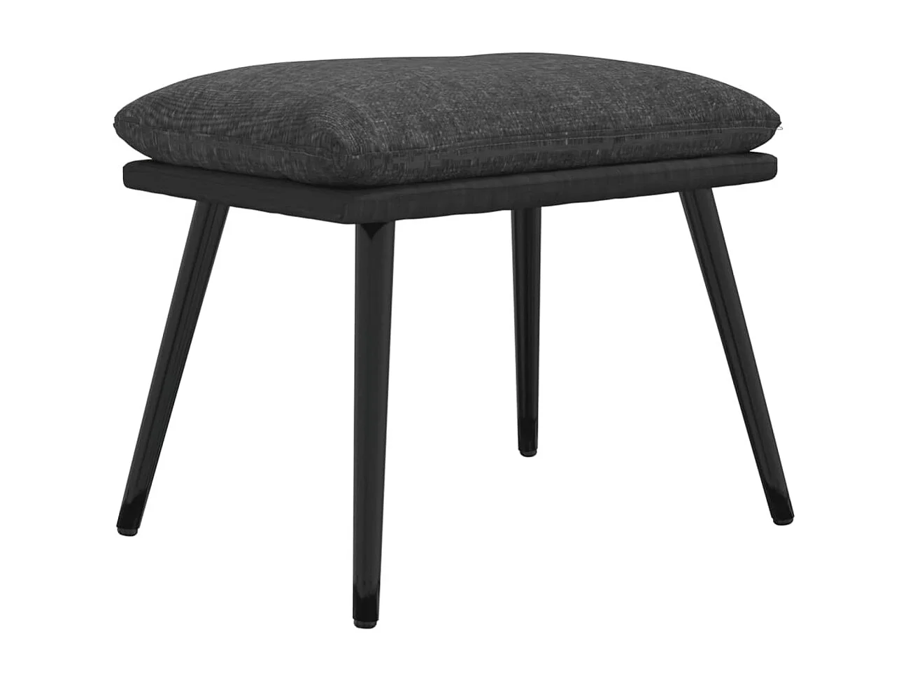 Repose-pied Gris foncé 45x29,5x35 cm Tissu et similicuir