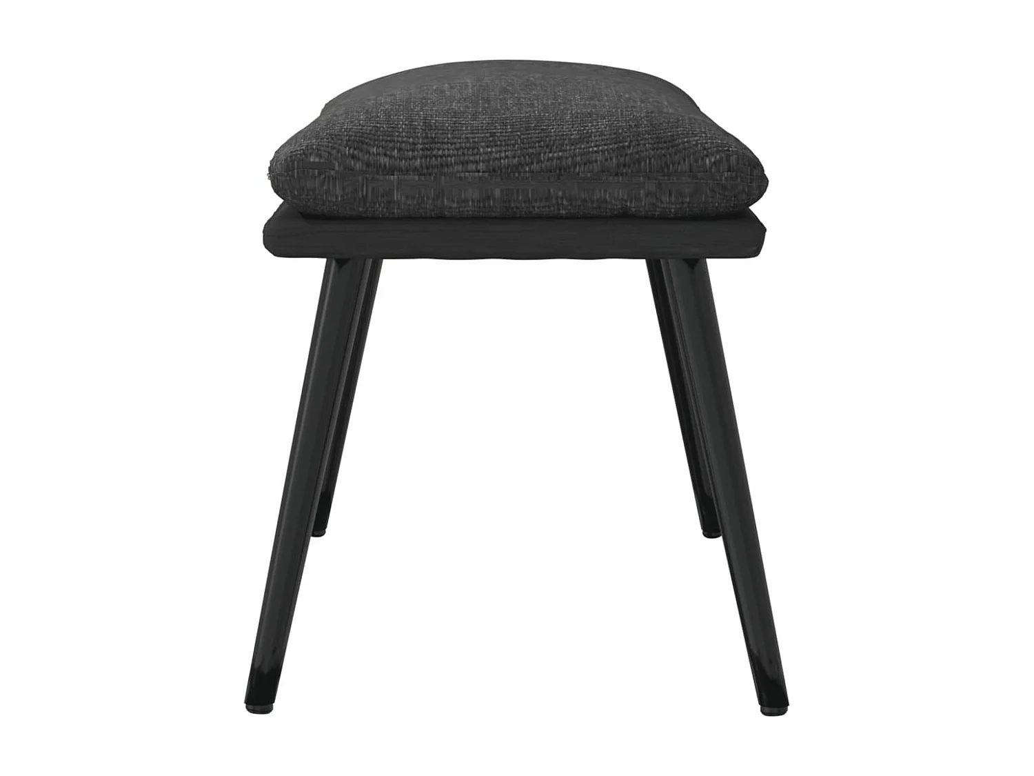 Repose-pied Gris foncé 45x29,5x35 cm Tissu et similicuir