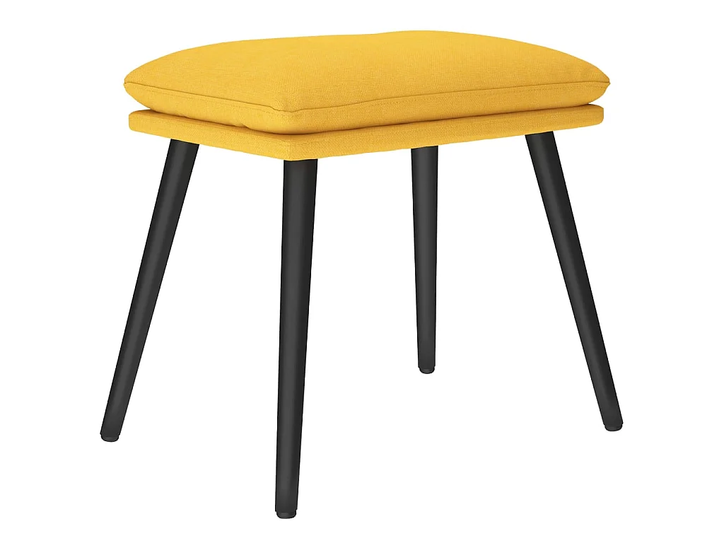 Repose-pied Jaune moutarde 45x29,5x35 cm Tissu