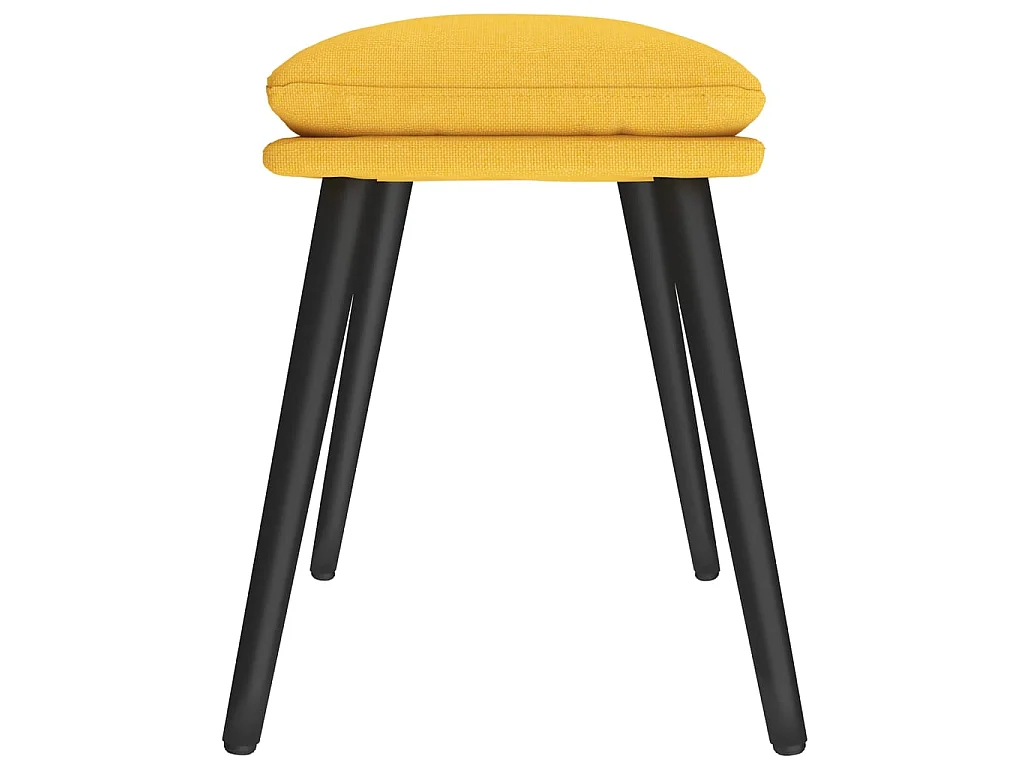 Repose-pied Jaune moutarde 45x29,5x35 cm Tissu