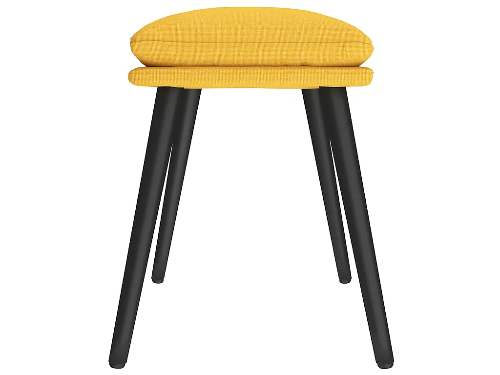 Repose-pied Jaune moutarde 45x29,5x35 cm Tissu