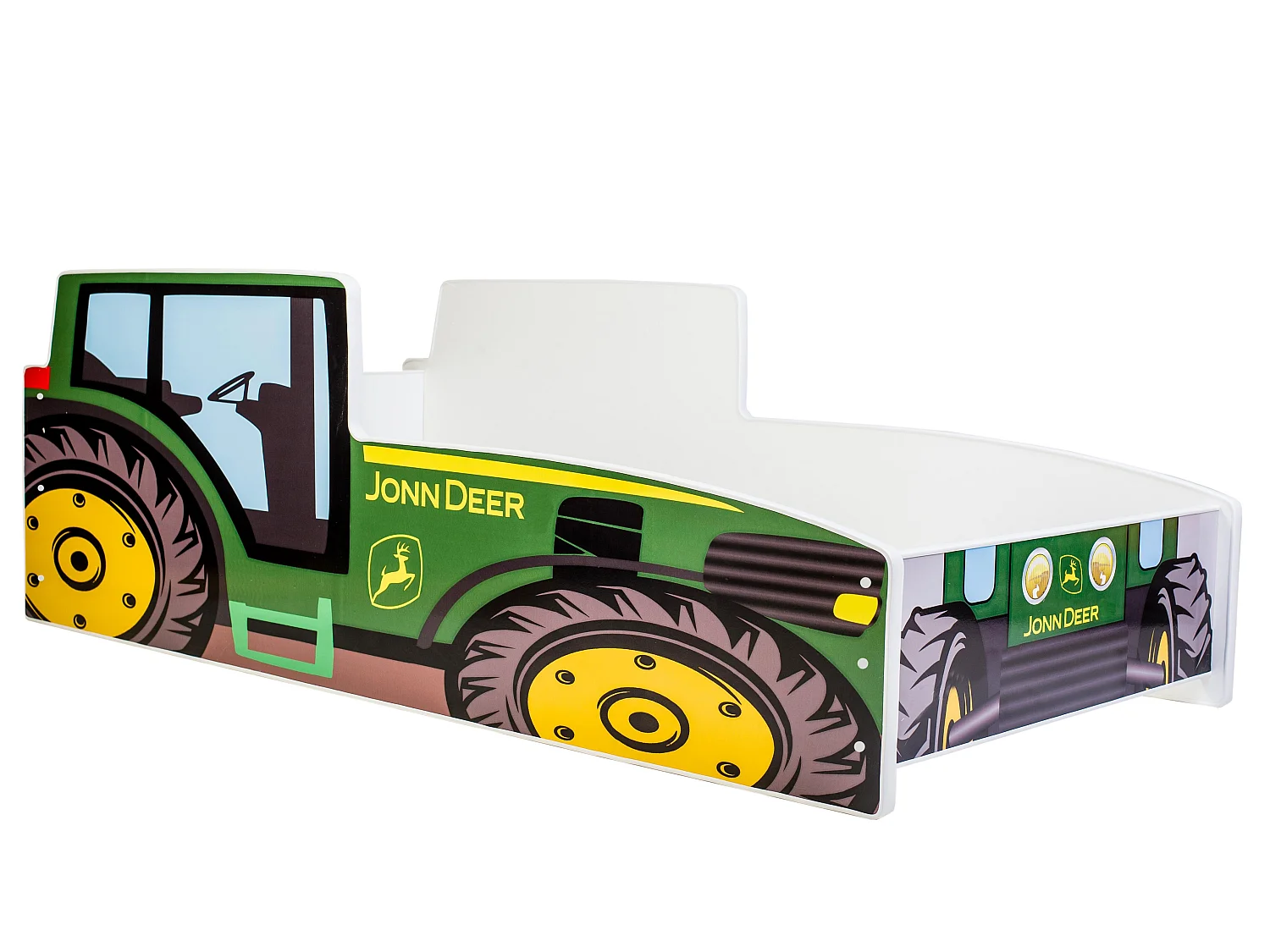 Lit enfant pour garçon tracteur vert avec matelas et sommier inclus - 160 cm x 80 cm
