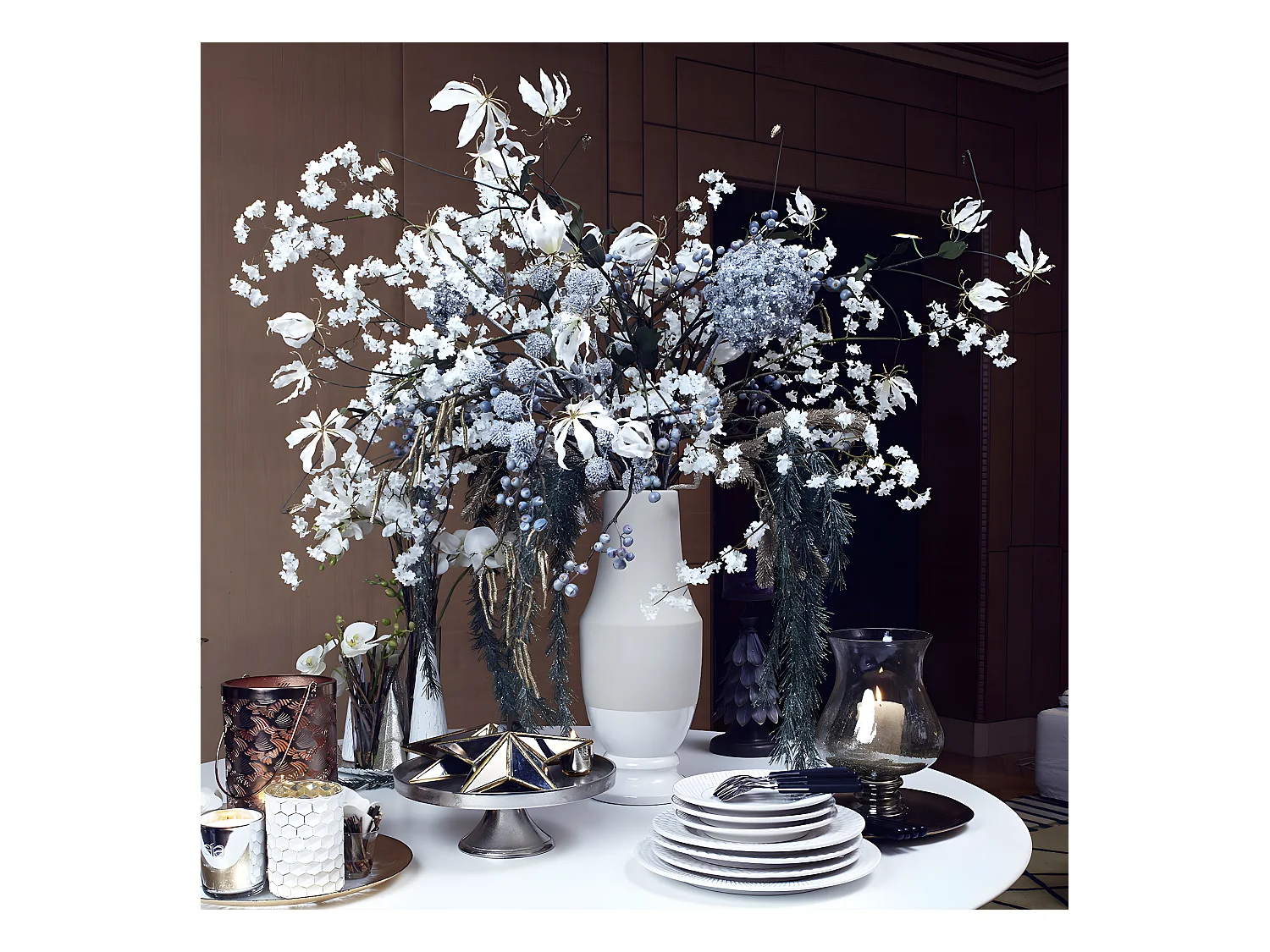 Branche de Pin Tombante - Vert / 108 cm