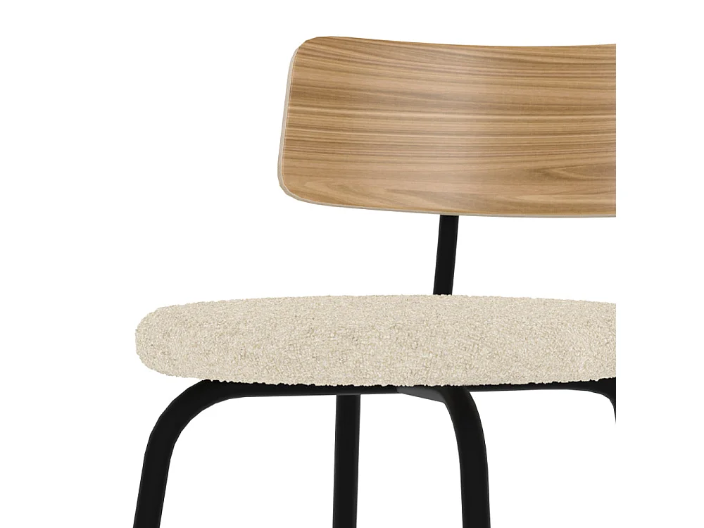 Set de 2 sillas para isla de cocina en tela blanco roto 64 cm - Alize