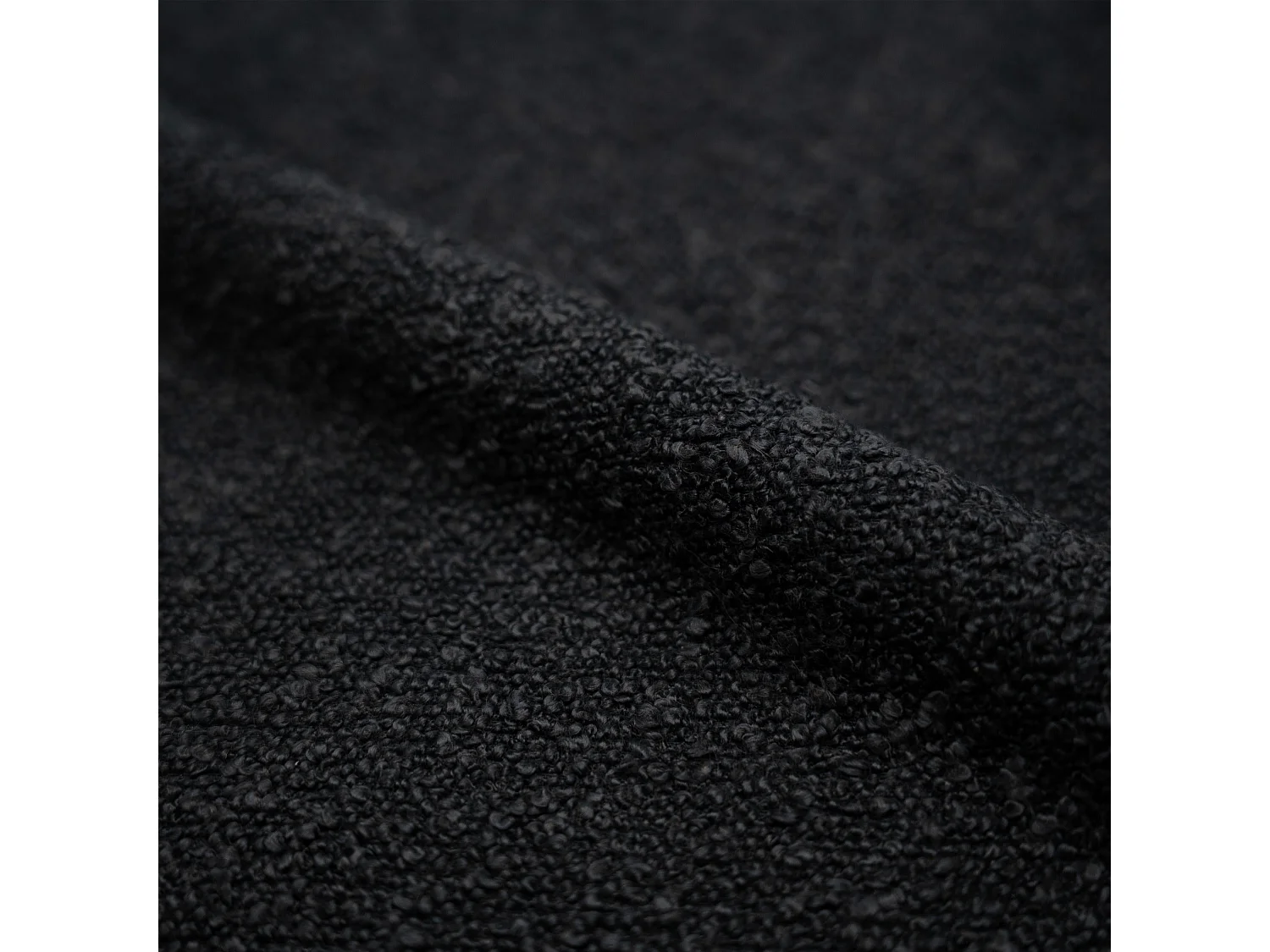 Lot de 2 chaises pour îlot central 65.5 cm en tissu bouclette noir - Henrik